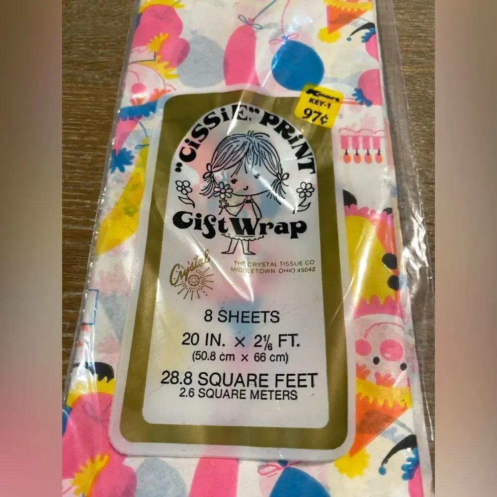 Vintage Clown Retro Pastel Novelty Gift Party Tissue Paper